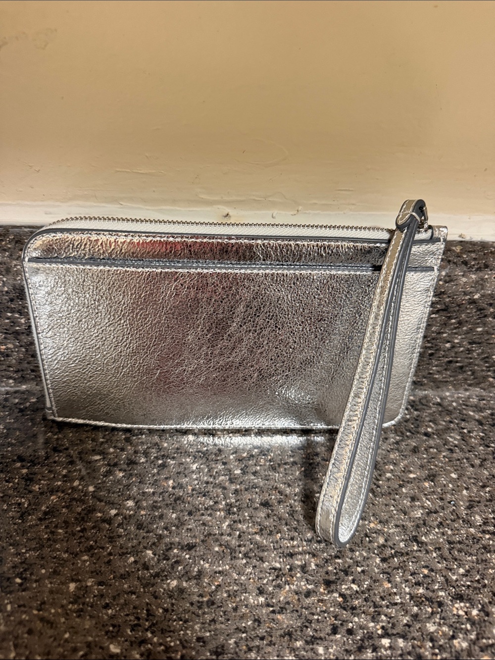 kate spade Metallic Silver Wristlet Clutch - Picture 2 of 5